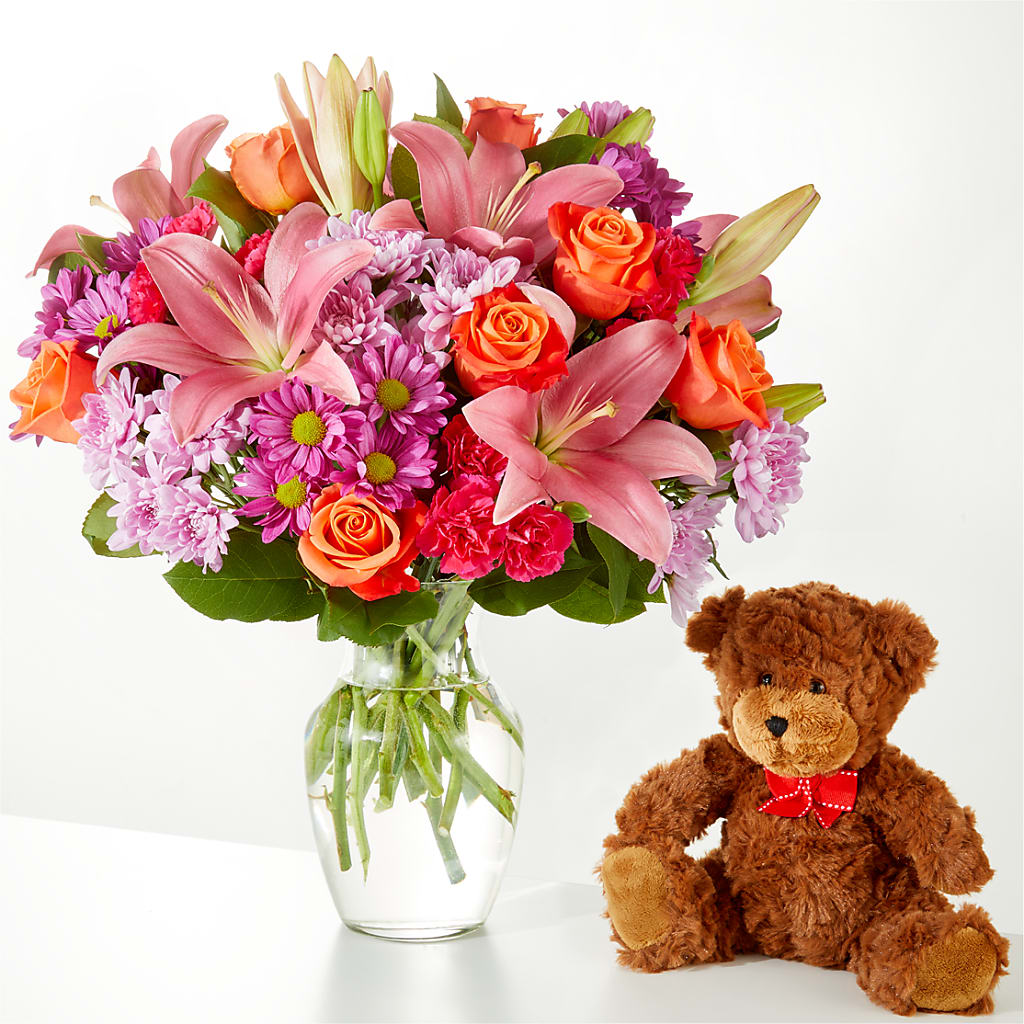 One and Only Bouquet and Bear Bundle – Bloom Boutique Ny, Lake Grove NY