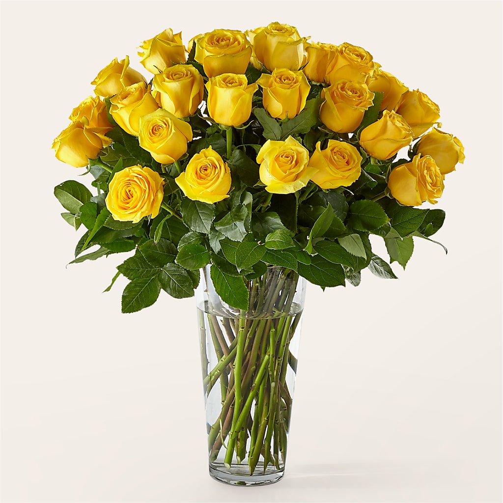 Long Stem Yellow Rose Bouquet – Bloom Boutique Ny, Lake Grove NY