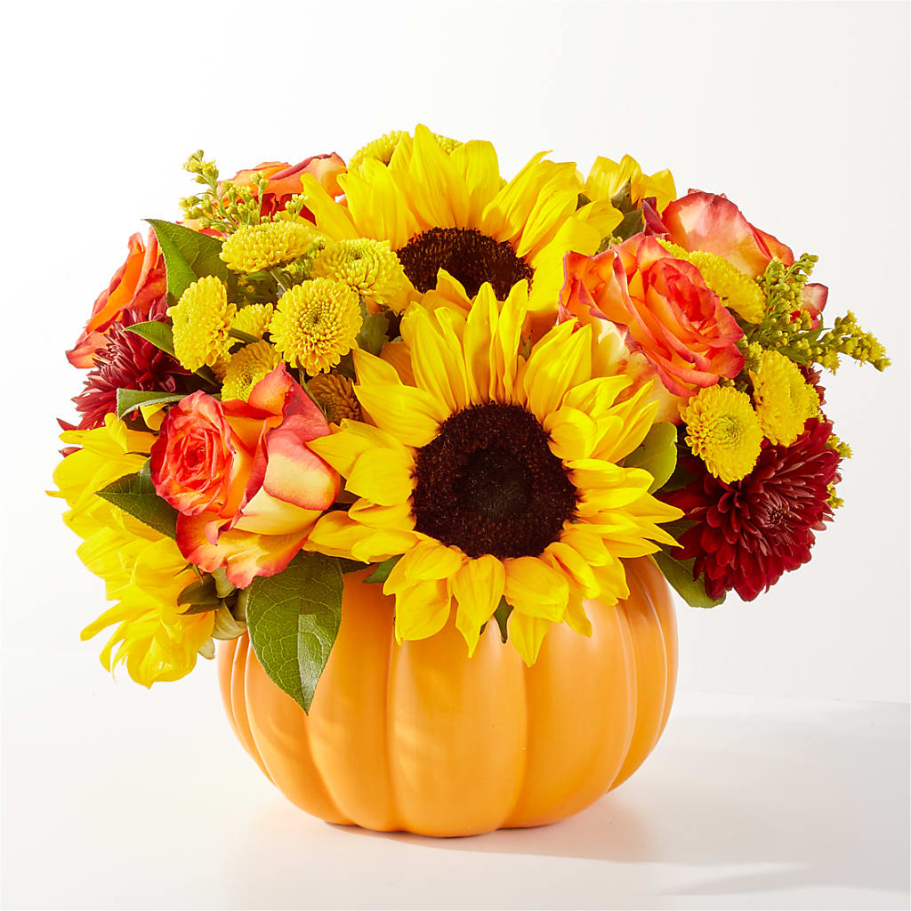 Golden Gourd Pumpkin Bouquet – Bloom Boutique Ny, Lake Grove NY