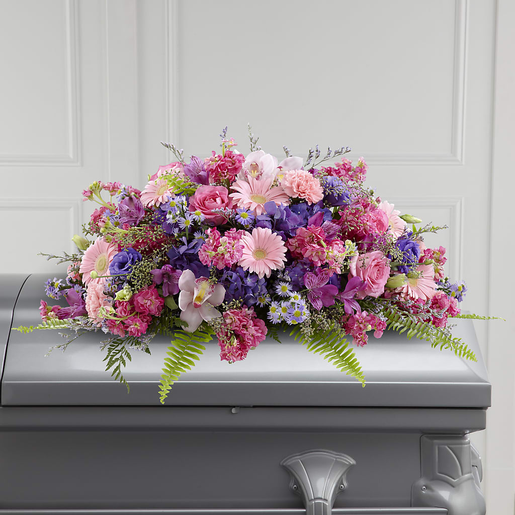 Glorious Garden Casket Spray – Bloom Boutique Ny, Lake Grove NY