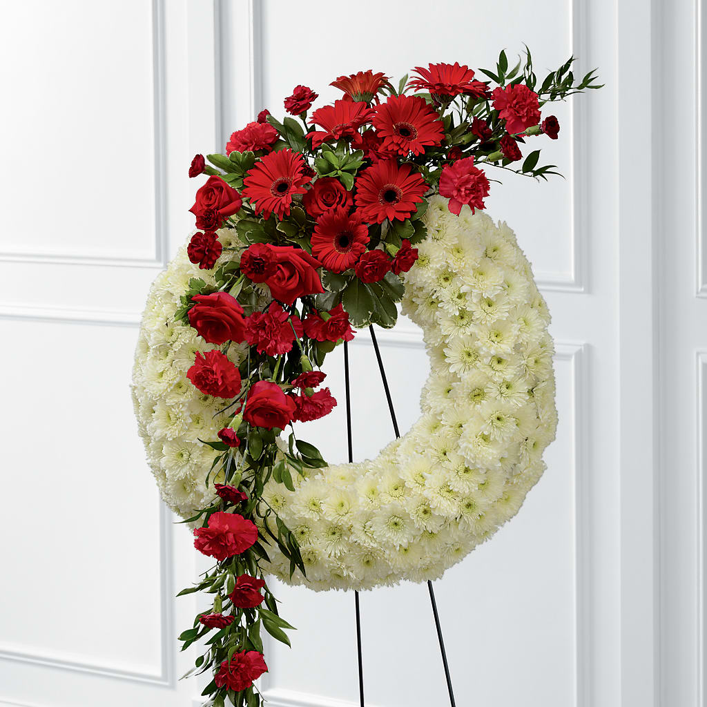 Graceful Tribute Wreath – Bloom Boutique Ny, Lake Grove NY