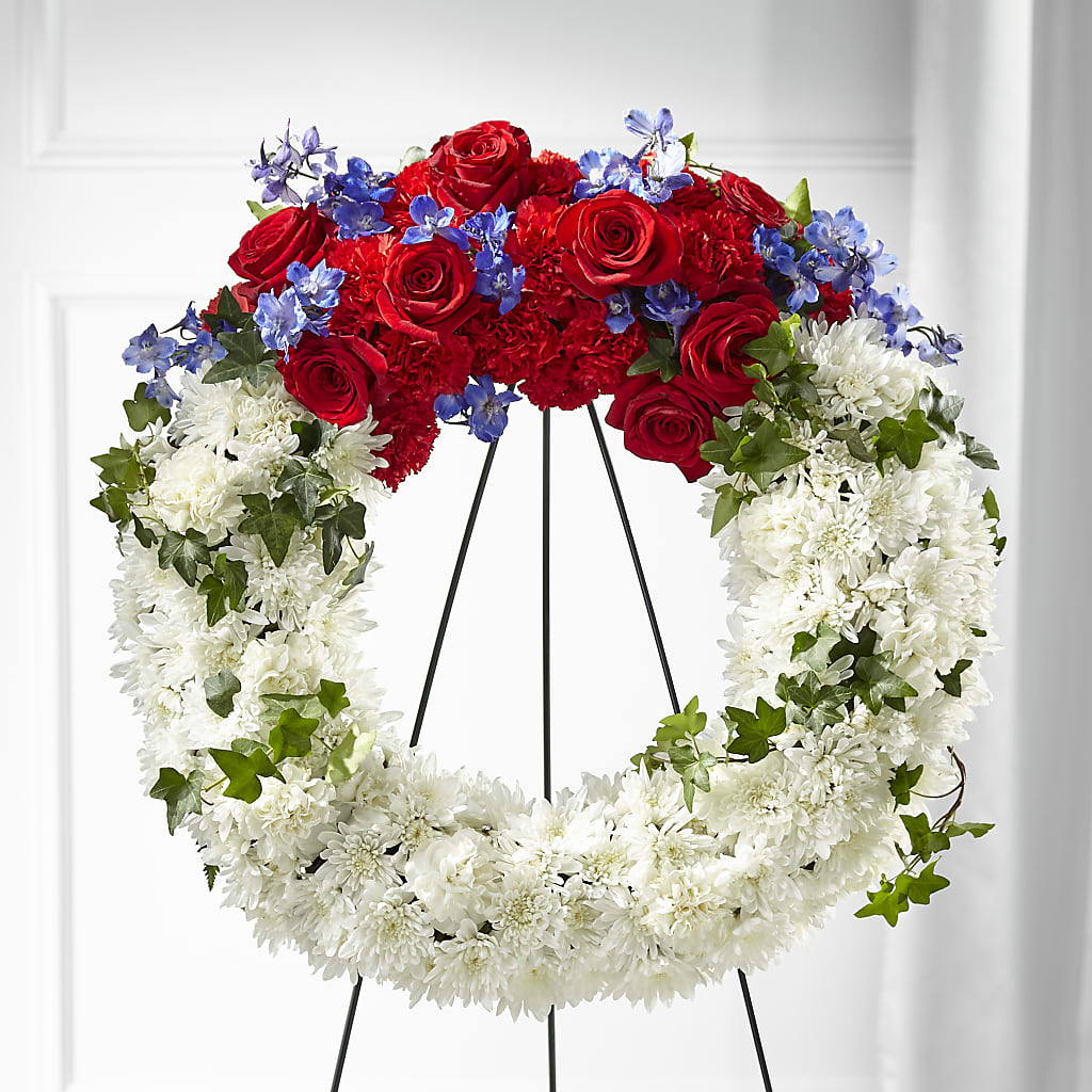 Patriotic Passion Wreath – Bloom Boutique Ny, Lake Grove NY