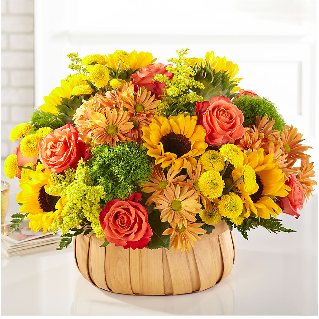Harvest Sunflower Basket – Bloom Boutique Ny, Lake Grove NY