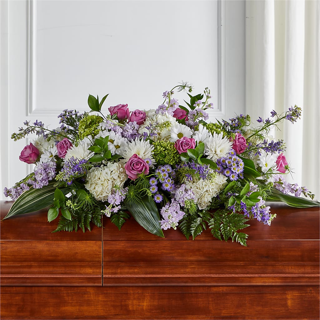 Meadows of Serenity Casket Spray – Bloom Boutique Ny, Lake Grove NY