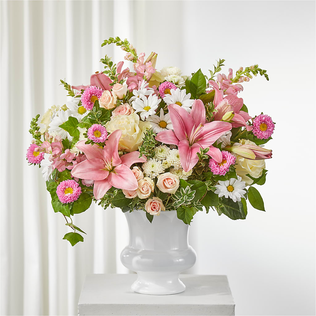 Empathetic Blooms Urn Arrangement – Bloom Boutique Ny, Lake Grove NY