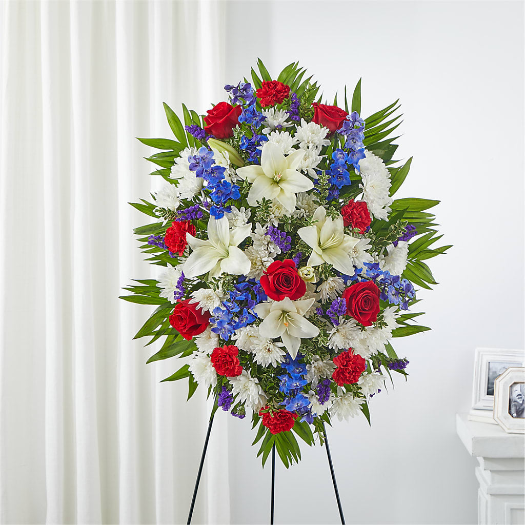 Cherished Service Standing Spray – Bloom Boutique Ny, Lake Grove NY