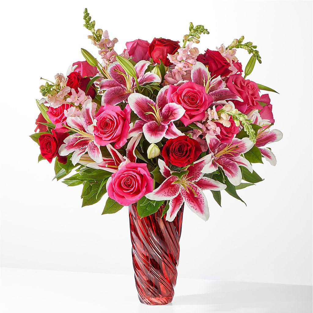 Always You Bouquet with Luxe Swirl Vase – Bloom Boutique Ny, Lake Grove NY