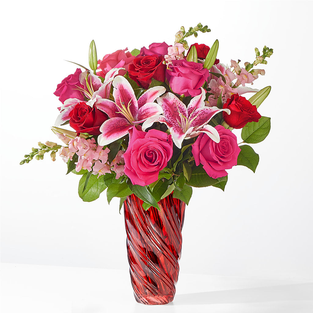 Always You Bouquet with Luxe Swirl Vase – Bloom Boutique Ny, Lake Grove NY
