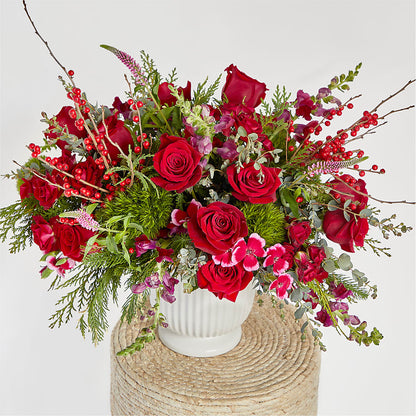 Big Red Bow Bouquet –  Bloom Boutique Ny, Lake Grove NY
