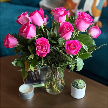 Long Stem Pink Rose Bouquet –  Bloom Boutique Ny, Lake Grove NY