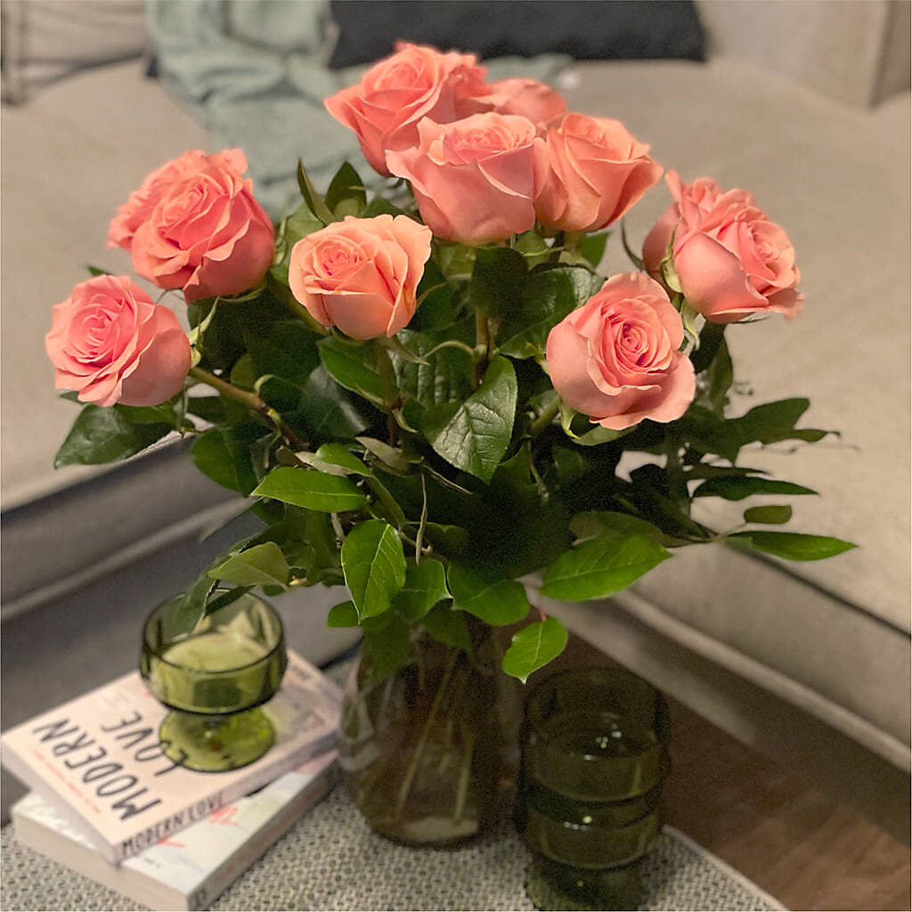 Long Stem Pink Rose Bouquet –  Bloom Boutique Ny, Lake Grove NY