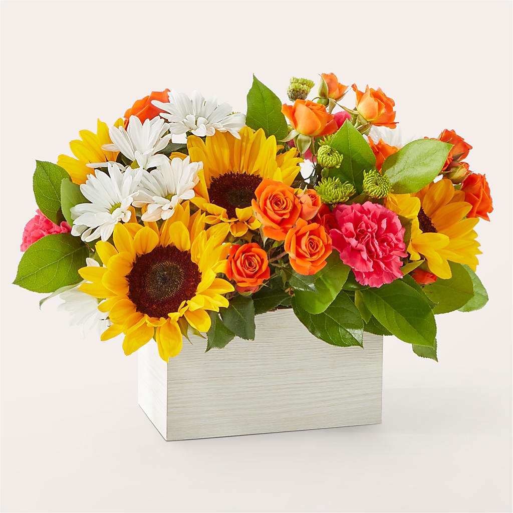 Sun-drenched Blooms Box Bouquet –  Bloom Boutique Ny, Lake Grove NY