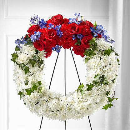 Patriotic Passion Wreath –  Bloom Boutique Ny, Lake Grove NY
