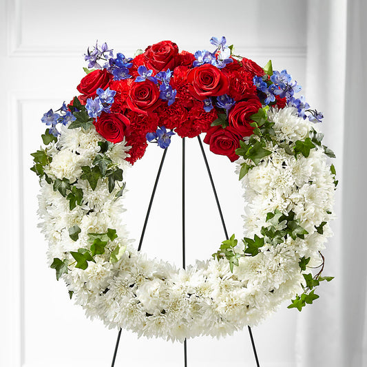 Patriotic Passion Wreath –  Bloom Boutique Ny, Lake Grove NY