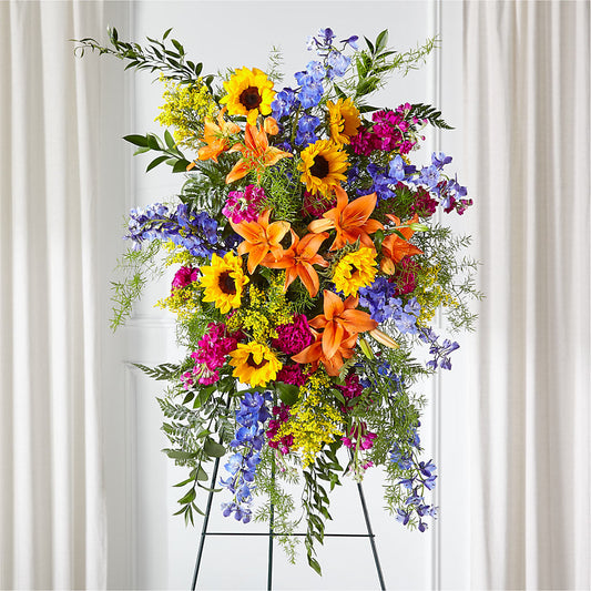 Sunlit Memories Standing Spray (Standard) –  Bloom Boutique Ny, Lake Grove NY