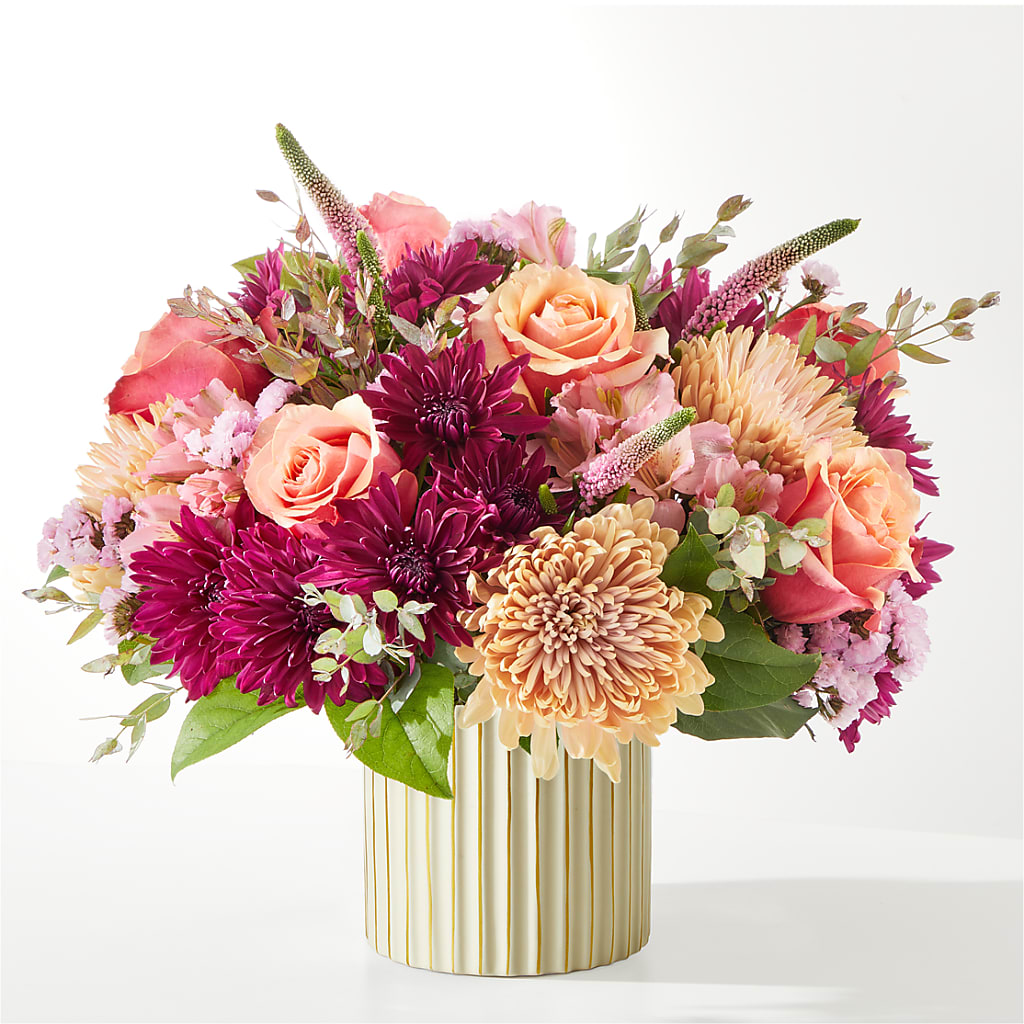 Berry Cobbler Bouquet with Ivory Vase –  Bloom Boutique Ny, Lake Grove NY
