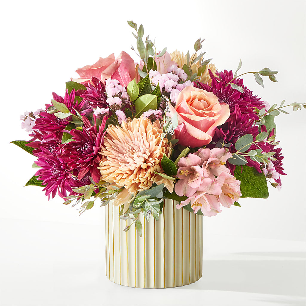 Berry Cobbler Bouquet with Ivory Vase –  Bloom Boutique Ny, Lake Grove NY