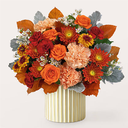 Merlot Bouquet with Ivory Vase –  Bloom Boutique Ny, Lake Grove NY