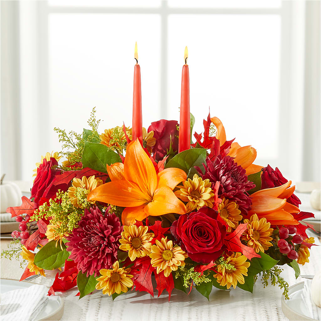 Autumn's Embrace Centerpiece –  Bloom Boutique Ny, Lake Grove NY