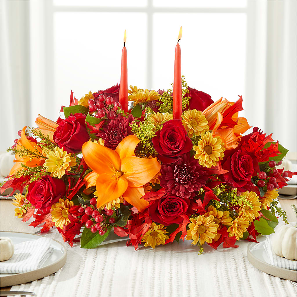 Autumn's Embrace Centerpiece –  Bloom Boutique Ny, Lake Grove NY