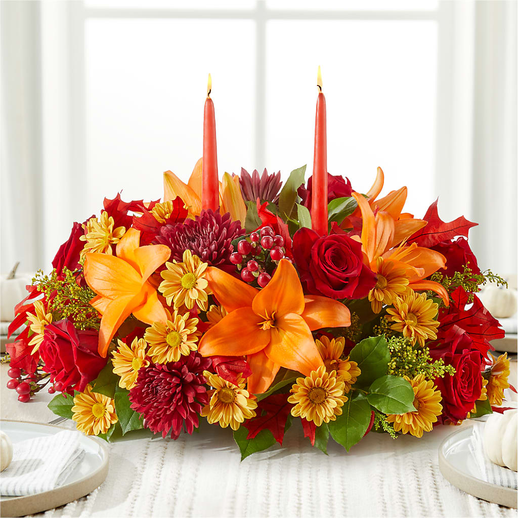 Autumn's Embrace Centerpiece –  Bloom Boutique Ny, Lake Grove NY