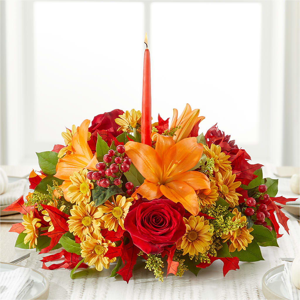 Autumn's Embrace Centerpiece –  Bloom Boutique Ny, Lake Grove NY